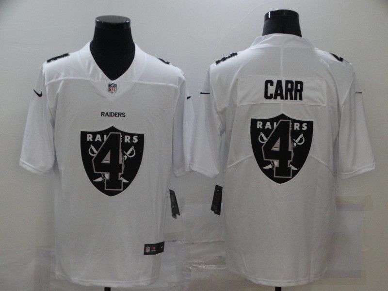 Men Oakland Raiders 4 Carr white White shadow 2020 NFL Nike Jerseys